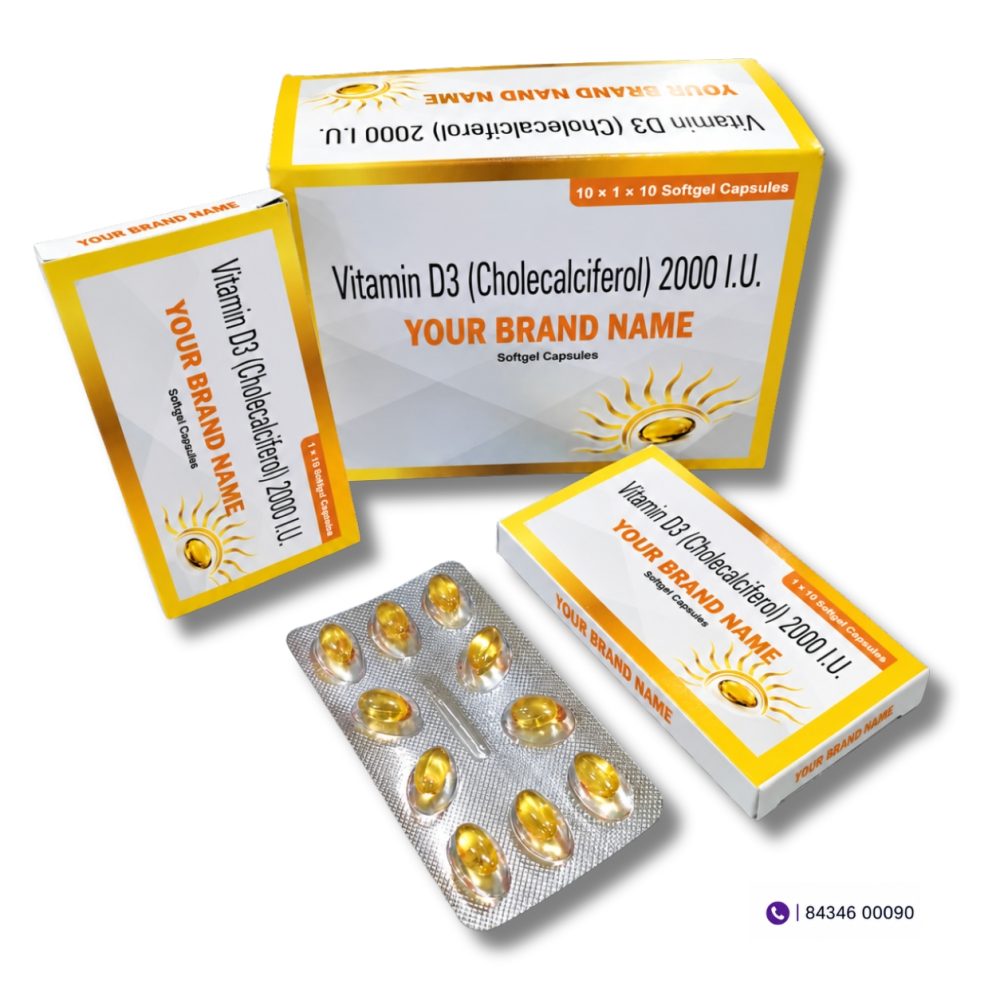 Vitamin D3 2000 IU Softgel Capsules